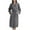 Gray, variant on TMOYZQ Women's Lightweight Quick Dry Cotton Waffle Knit Full-Length Bathrobes Bridesmaids Spa & Bath Long Kimono Robes Soft Loungewear with Pockets, M-XL