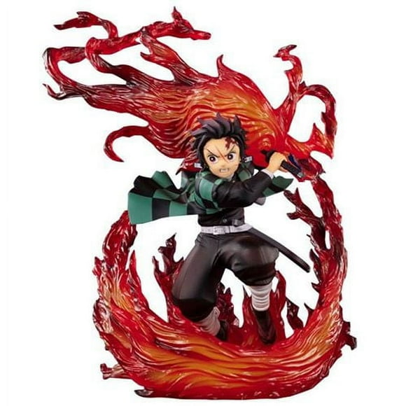 Figura Demon Slayer Dieu du feu Kamado Tanjirou 25cm con tapis de souris Demon Slayer