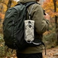 thumbnail image 5 of Waterproof Nylon Backpack Strap Pouch, Portable Phone Water Bottle Carrier Bag, Lightweight Wear Resistant Storage Pocket for Hiking Camping Cycling Outdoor Travel(Gray）, 5 of 7