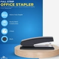 thumbnail image 2 of 1InTheOffice Office Stapler for Desk, Heavy Duty Desk Stapler, Black, 20 Sheets Capacity,2 Pack, 2 of 8