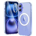 thumbnail image 1 of wonima44 3 in 1 for iPhone 16 Case Clear with MagSafe, Not Yellowing, Screen Protector*1 Camera Lens Protector*1, Military-Grade Protection for iPhone 16 Phone Case 6.1 inch Clear, 1 of 1