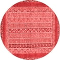 thumbnail image 1 of Ahgly Company Indoor Round Abstract Red Modern Area Rugs, 6' Round, 1 of 4