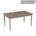 thumbnail image 6 of Duhome Dining Set 6-Piece Dining Room Set, 1 Wood Dining Table with 4 Upholstered Dining Chairs and 1 Bench for Dining Room Kitchen,Brown/Grey, 6 of 10