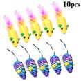 thumbnail image 2 of 10PCS Mice Toy Set Funny Interactive Pet Chase Toy Mouse Toy for Cats Kittens, 2 of 8