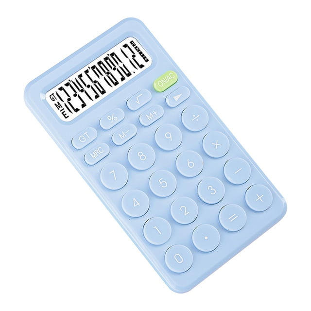 Standard Calculator 8 Digit With Large Display & Round Button Candy Color Calculator Portable For Office Home School