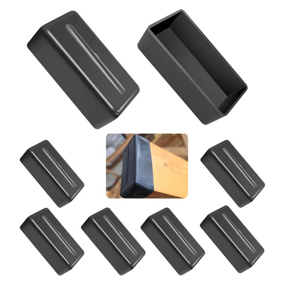 Tapón para poste de madera SHUJUKU 3.8 x 8.9 x 2.3 cm de goma, 8 piezas