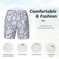 thumbnail image 6 of Picia Rabbit And Floral pattern Mens Swim Trunks with Compression Liner Stretch Beach Shorts Quick Dry with Zipper Pockets No-Chafing Board Shorts-X-Large, 6 of 9