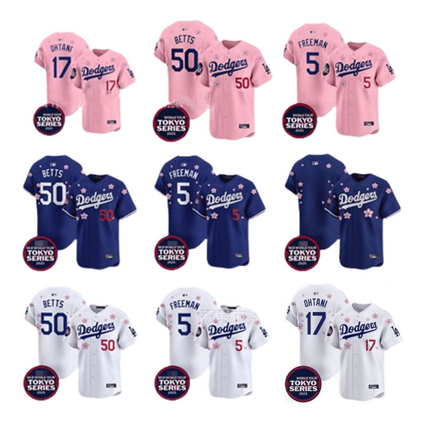 ウェア MLB DODGERS COTTON BASEBALL S/S ZIORGSHF Men's And Women's New Los Angeles Dodgers Cherry Blossom