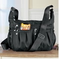 thumbnail image 2 of Collections Etc Multi Zippered Pocked Nylon Adjustable Strap Handbag, 2 of 5