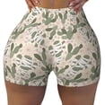 thumbnail image 2 of Logiee Halloween Cactus Print Women's Biker Shorts,Workout Gym Shorts,Scrunch Shorts,Tummy Control Hidden Scrunch Running Yoga Shorts-Medium, 2 of 8