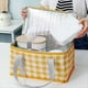 thumbnail image 5 of Bolsa Aislante Bolsas de Cesta de Picnic Bolsa de Playa Bolsa Refrigeradora Plegable Reutilizable con Tapa con Cremallera para Picnic Cálido o Frío Amarillo, 5 of 5