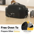 thumbnail image 4 of CozyHom 20 QT Electric Roaster Oven, Stainless Steel Roaster Pan for Turkey, Black, 4 of 10