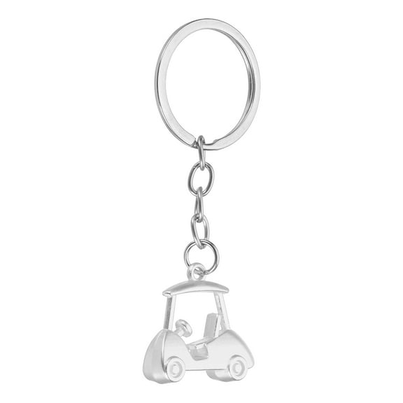 Golf Cart Keychain, Mini Cute Golf Key Chain Sport Pendant Key Ring Bag Backpack Decor Silver