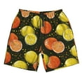 thumbnail image 3 of Uemuo Orange Lemon Pattern Men's Swim Trunks Hawaiian Beach Bathing Suit Swimsuits Beach Quick-Dry Shorts with Pockets-, 3 of 9