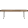 thumbnail image 2 of SAFAVIEH Monti Outdoor Patio Bench, Natural/White, 2 of 11