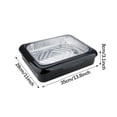 thumbnail image 6 of Plastic Aluminum Foil Tray (with Lid) - Flip-Top Tray - Portable Casserole Dish, Stackable Plastic Aluminum Foil Tray Holder for Home & Travel, 6 of 9