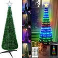 thumbnail image 1 of UWR-Nite Pop Up Christmas Tree with Lights,Artificial Christmas Tree Prelit, 6Ft 282LED Smart Christmas Tree with Remote&App, Schedule&Timer Control, Waterproof for Indoor Outdoor Xmas Decorations, 1 of 8