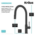 thumbnail image 6 of KRAUS Oletto Modern Industrial Pull-Down Single Handle Kitchen Faucet in Matte Black, 6 of 15