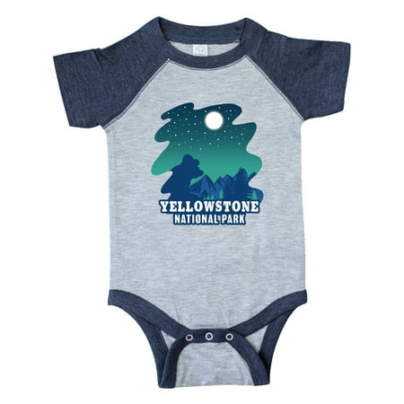 

Inktastic Yellowstone National Park with Bear and Starry Night Gift Baby Boy or Baby Girl Bodysuit