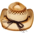 thumbnail image 4 of Simplicity Summer Vented Western Straw Cowboy Cowgirl Children Hats, 2046_Butterfly, 4 of 6