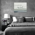 thumbnail image 6 of Large Christian Wall Art It Is Well With My Soul Pictures Wall Decor Bible Verse Canvas Painting Print Modern Home Decor Artworks Framed for Living Room Bathroom Master Bedroom Sign Church 16"x12", 6 of 6