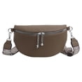thumbnail image 1 of Bolso De Pecho Moda Ajustable PU Cuero Mujer Bandolera para Viaje Café, 1 of 8