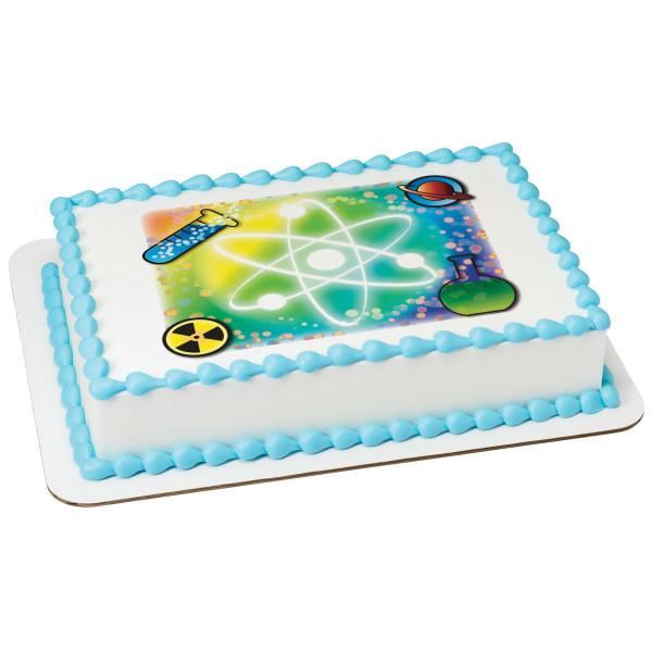 Science Party Sheet Cake with Laboratory Flask — Trefzger's Bakery