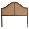 thumbnail image 3 of Baxton Studio Camila Classic and Traditional Ash Walnut Finished Wood Queen Size Headboard with Rattan, 3 of 8