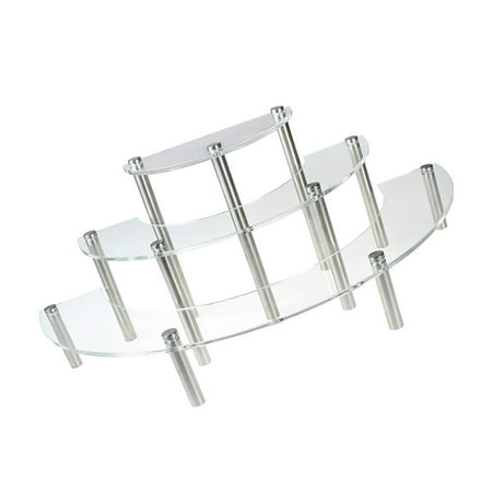 

1 Set Cupcake Stand Acrylic Semicircle Round Shaped Dessert Rack Snack Storage Holder for Wedding Party Bar Restaurant Household