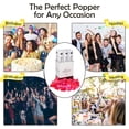 thumbnail image 3 of Clover Products Premium Anniversary - Engagement Confetti Cannon - 12" (6 Pack) Red & Pink Biodegradable Paper Confetti Popper | Launches Confetti 20-25 Feet, 3 of 6