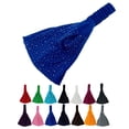 thumbnail image 5 of Qarigey Bohemia BOHO algodón ancho elástico mujeres diademas tocado turbante Headwear vendaje bandas para el cabello Bandana Hearwear Type6 NO6 Qarigey PS9177-08, 5 of 5