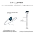 thumbnail image 5 of Rosec Jewels Natural London Blue Topaz Promise Ring for Women - AAA Quality Blue Topaz and Diamond Ring - Ready to Gift, 18K White Gold, US 10.00, 5 of 6