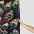 thumbnail image 3 of GOSMITH Durable and Washable Waterproof Abstract Peacock Animal Feather Shower Curtain White, 3 of 7