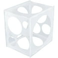 thumbnail image 1 of Caja medidora de globos de plástico con 11 agujeros, herramienta cúbica para decoración de globos en fiestas, cumpleaños y bodas, para crear arcos y columnas de globos de 12x12 pulgadas., 1 of 7