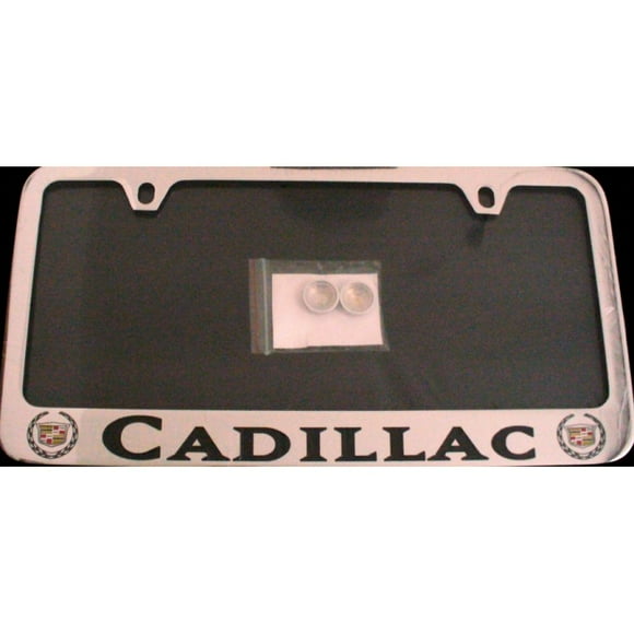 Cadillac Solid Brass Thin Top License Plate Frame
