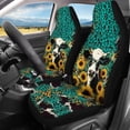 thumbnail image 2 of Pzuqiu Leopard Cow Car Seat Cover Car Super Breathable Seat Covers Full Set Easy to Install Vehicle Cushion Protectors Interior Accessories Cars Interior Covers For Sedans Trucks, Green, 2 of 7
