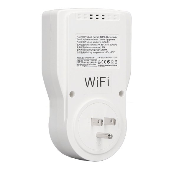 Prise Intelligente WiFi à Brancher, Compteur de Puissance, Prise de Mesure Intelligente Multifonction, Surveillance en Temps Réel, Courant Maximal 16 A, Prises de Compteur