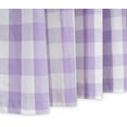 thumbnail image 3 of 3 Pieces Tier Curtains and Valance Set Buffalo Check Kitchen Tiers Plaid Gingham Rod Pocket Classic Short Small Cafe Curtains Country Farmhouse Cafe Bathroom 54"x18"/27"x24" Lilac & White, 3 of 8
