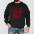 thumbnail image 3 of Casual Crew Neck T-Shirt with Geometric Five-Pointed Star Print, 100% Polyester Knit Fabric, Slight Stretch, Regular Fit, Summer Outdoor Wear, 3 of 5