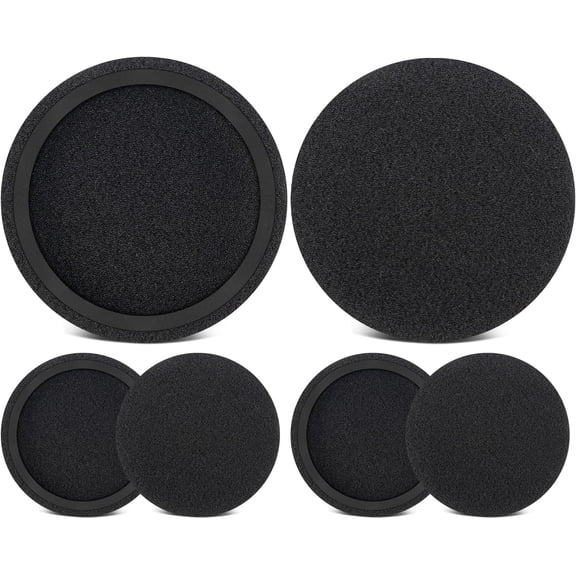SOULWIT 6Pcs Replacement Earpads for Microsoft Xbox One Chat, PowerA Chat Headsets, Soft and Durable Sponge Ear Pads Cushions with High-Density Foam - Black