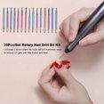 thumbnail image 4 of Amdohai 30Pcs/Set Rotary Nail Drill Bit Kit Rainbow Coating Tungsten Carbide Burrs Nail Cutter for Cuticle Manicure Drill Machine Nail Files, 4 of 5