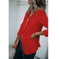thumbnail image 5 of CILENON Women's Fashion Jackets Women's Open Work Blazers Coat Casual Sleeve Front Long office Women's Coat (Red,L), 5 of 8