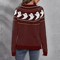 thumbnail image 2 of Lolmot Halloween Knitted Sweater for Women Ghost Pattern Long Sleeve Fair Isle Pullovers Fall Winter Pullover Sweater, 2 of 5