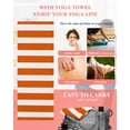 thumbnail image 5 of Burnt Orange Striped Yoga Towel for Hot Yoga Non Slip, Thanksgiving Orange White Stripes Yoga Mat Towel Absorbent Yoga Sweat Towels Microfiber Hot Yoga Blanket for Bikram Pilates 26"x74", 5 of 7