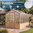 thumbnail image 3 of 6 × 10 FT Wood Greenhouse for Outdoors,Walk-in Greenhouse Kit With Polycarbonate Panels, Vent Windows and Lockable Door for Garden, Backyard, Patio, Lawn, Plant, 3 of 9