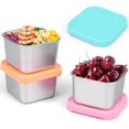 thumbnail image 1 of HLONK 3Pack Stainless Steel Snack Containers 6oz Snack Box Container Leakproof Stainless Steel Snack Cups with Silicone Lids Portable Snack Stackable Freezer Dishwasher Safe for Daycare S, 1 of 11