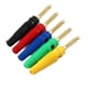 thumbnail image 1 of 4mm Musical Speaker Cable Wire Pin Banana Gold Plated Connectors Socket Red Black Blue Green Yellow(Red,20 Pcs), 1 of 5
