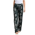 thumbnail image 1 of Pantalon Long à Bandage pour Femmes, Été, Décontracté, Ample, Imprimé, 1 of 7