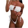 thumbnail image 3 of Hinvhai Swimsuits for Women,Summer Women's Print Split Swimsuit Swimwear Beachwear Bikini White M(M), 3 of 9