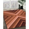 thumbnail image 3 of Ahgly Company Machine Washable Indoor Square Transitional Bright Orange Area Rugs, 8' Square, 3 of 7
